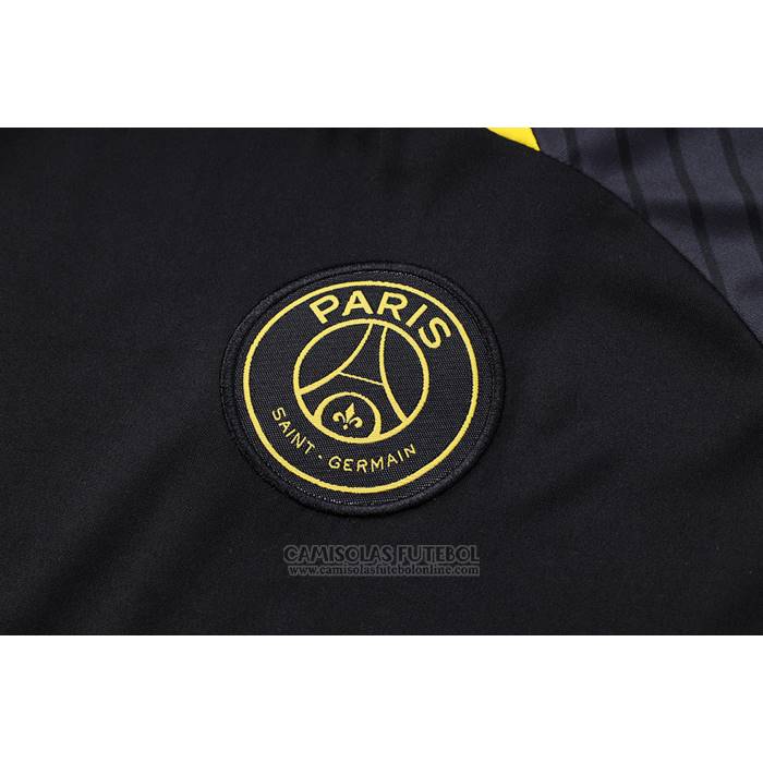 Fato de Treino Paris Saint-Germain Jordan Manga Curta 2023-2024 Preto - Calcas Curta